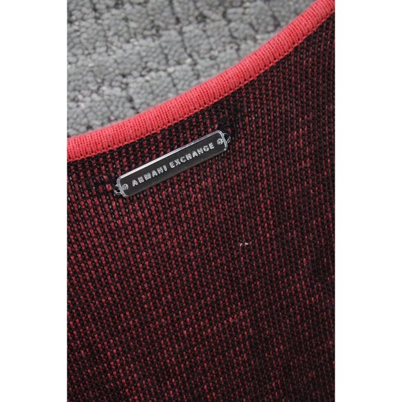 AX Armani Exchange Fit & Flare Dress Womens Small S Black/Pink Knit Sleeveless - Picture 8 of 10